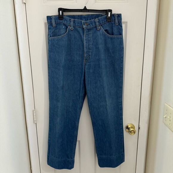 VINTAGE Orange Tab Levi’s 405 “Little E” Straight Leg Light Wash Size 32 - Picture 1 of 7